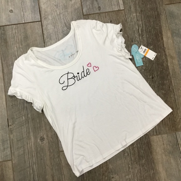 Blue By Betsey Johnson Embroidered “Bride” Sleep T - Picture 4 of 8